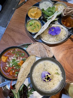 Tofu Tikka Masala and Flavours of India (above)  at Golden Temple in Amsterdam