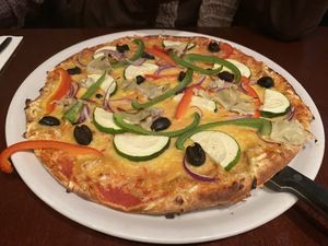 Pizza with Veggies  at Golden Temple in Amsterdam