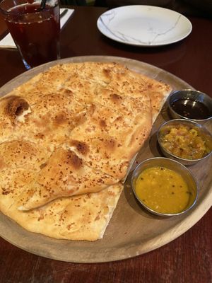 Flatbread & Seasonal Dips  at Golden Temple in Amsterdam