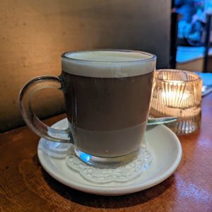 Chai with soy at Golden Temple in Amsterdam