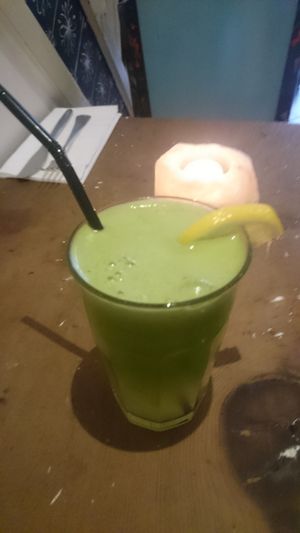 Green juice at Golden Temple in Amsterdam