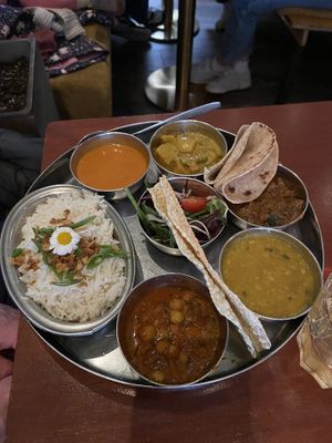 Flavours of India, vegan version. Tasty at Golden Temple in Amsterdam