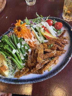 Tempeh salad  at Golden Temple in Amsterdam