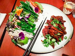 Tempeh at Golden Temple at Golden Temple in Amsterdam