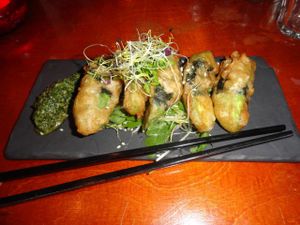 Japanese avocado fritters at Golden Temple in Amsterdam