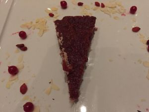 cherry vegan and gluten free pie at Golden Temple in Amsterdam