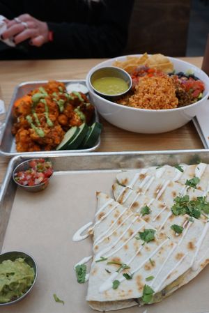 Quesadillas, buffalo wings and the bowl at BoltCutter in Salt Lake City