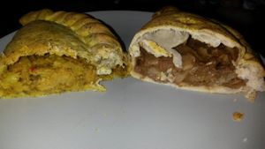 Cauliflower balti and steak pasties at Square Roots in Whitley Bay