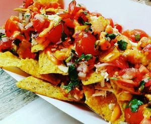 Nachos (vegan) at Square Roots in Whitley Bay