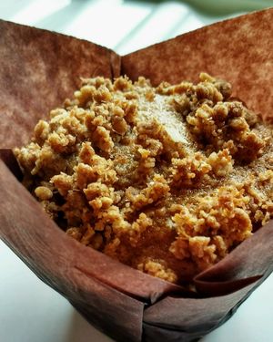 Apple & Cinnamon Muffin (vegan) at Square Roots in Whitley Bay