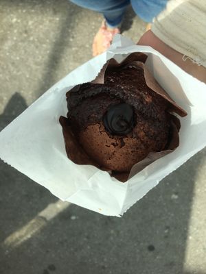 Minty Chocolate muffin at Square Roots in Whitley Bay