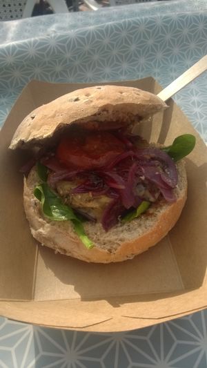 Fill ya boots burger at Square Roots in Whitley Bay