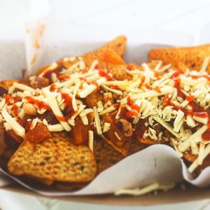 Chilli loaded nachos  at Square Roots in Whitley Bay