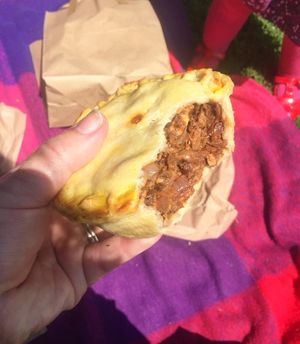 Mushroom and walnut pie  at Square Roots in Whitley Bay