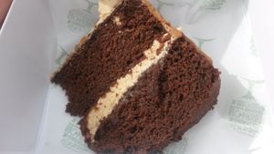 Chocolate, caramel and biscoff cake at Square Roots in Whitley Bay