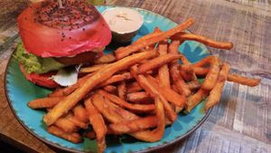 „chicken“ burger at Bidges & Sons Reeperbahn in Hamburg