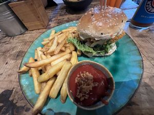hawai'i burger vegan  at Bidges & Sons Reeperbahn in Hamburg