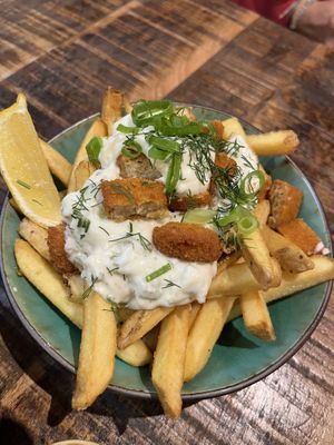 Vish and Chips   at Bidges & Sons Reeperbahn in Hamburg