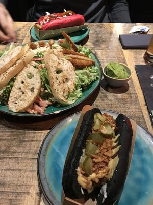 Beyond sausage and ceaser salad  at Bidges & Sons Reeperbahn in Hamburg