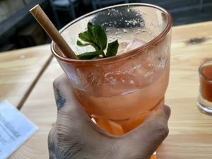 strawberry lemonade at Bidges & Sons Reeperbahn in Hamburg