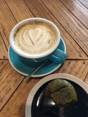 Chai /w Oat Milk & Matcha Cookie at Le Labo in Lyon