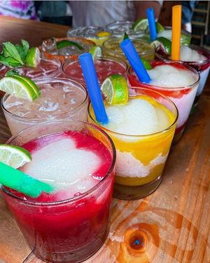 Margaritas frozen or on the rocks. at New Wave Burritos in Huntington