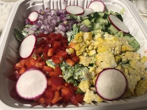 Mexican salad with vegan chipotle mayo   at New Wave Burritos in Huntington