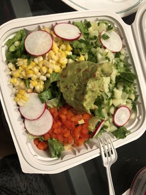 Mexican salad with guacamole   at New Wave Burritos in Huntington
