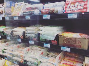 Tofu noodles that I love! at Green Organic Market in Hartsdale