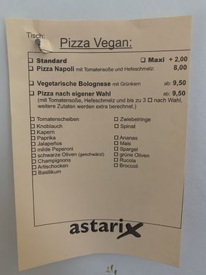 Pizza Auswahl  at Astarix in Trier
