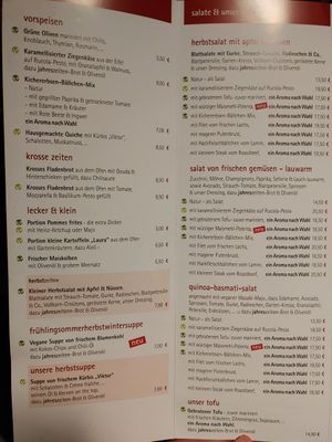 Herbstkarte 2022 at Jahreszeiten Gastronomie in Trier