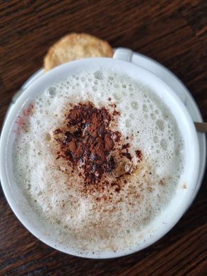 Soja Cappuccino at Jahreszeiten Gastronomie in Trier