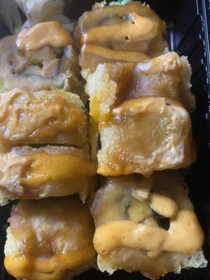 The Las Vegas roll. She said it was one of the best. It was good  at Veggie House in Salt Lake City