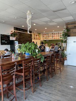 Inside at Veggie House in Salt Lake City