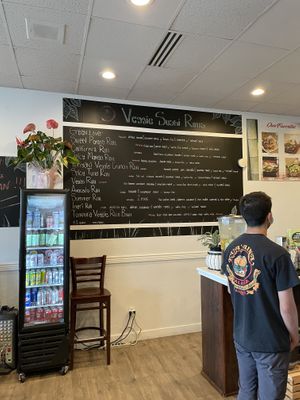 Menu at Veggie House in Salt Lake City