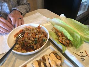 Tofu Veggie Stir-Fry Lettuce Wraps at Veggie House in Salt Lake City