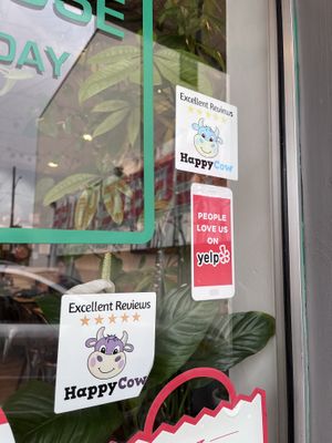 Happy cow approved   at Veggie House in Salt Lake City
