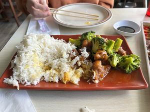 Orange chicken   at Veggie House in Salt Lake City