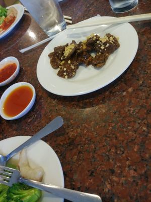 Spicy crispy beef is super tasty at Veggie House in Salt Lake City