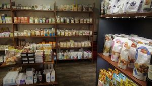 part of the food section at Nature Attitude in Dakar