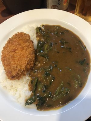 Spinach and soy cutlet vegetable curry  at CoCo Ichibanya - Shibuya Namikibashi in Tokyo