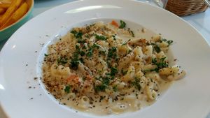 white sauce macaroni at Yummy Vegan Home - Ya Mi Rizi in Taipei