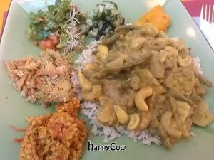 Tempe, cashews, middle eastern plate at De Vliegende Schotel - The Flying Saucer in Amsterdam