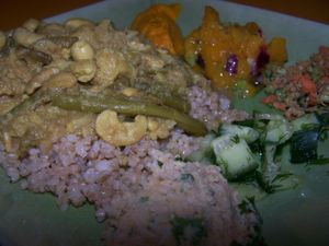 Cashew nut curry at De Vliegende Schotel - The Flying Saucer in Amsterdam