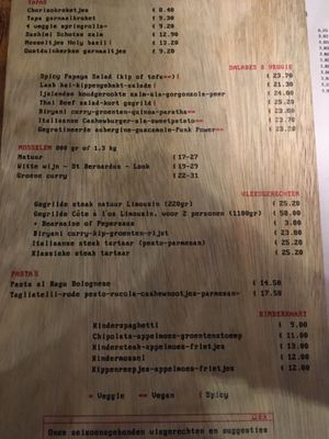 Menu 12/10/2019 at De Spelleplekke 3 in Koksijde