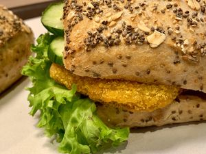 vegan schnitzel roll at backWERK in Chemnitz