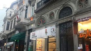 Falafel place in Istiklal. at Falafel Tyros in Istanbul