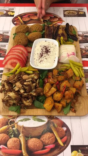Mixed platter! at Falafel Tyros in Istanbul