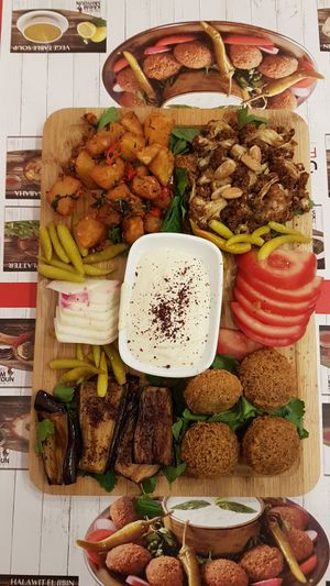 Mixed plate at Falafel Tyros in Istanbul