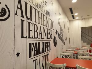 Inside  at Falafel Tyros in Istanbul